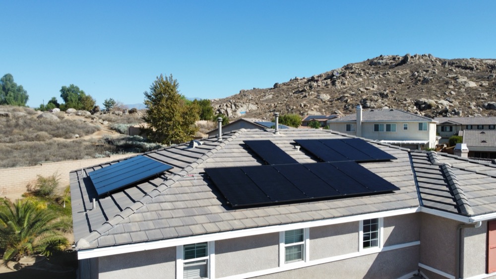 Inland Empire tile roof solar install