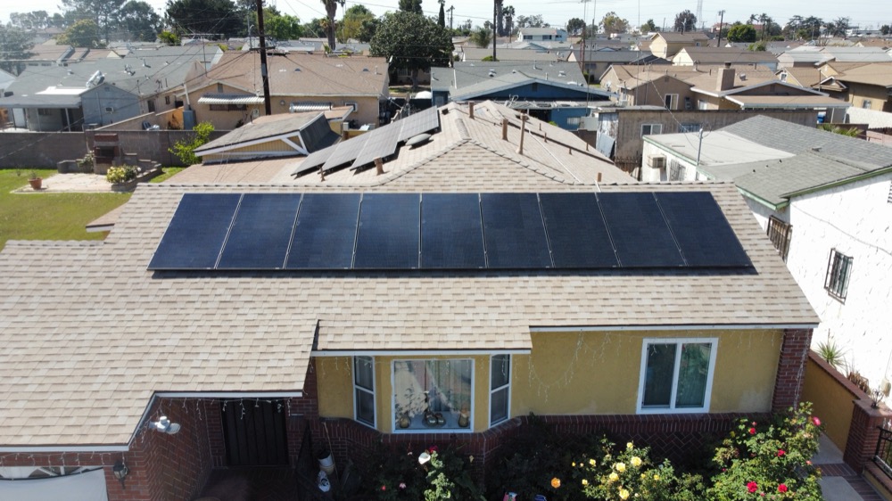 Shingle roof solar install